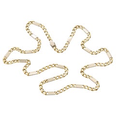 Bvlgari, collier à maillons cubains vintage des années 1970