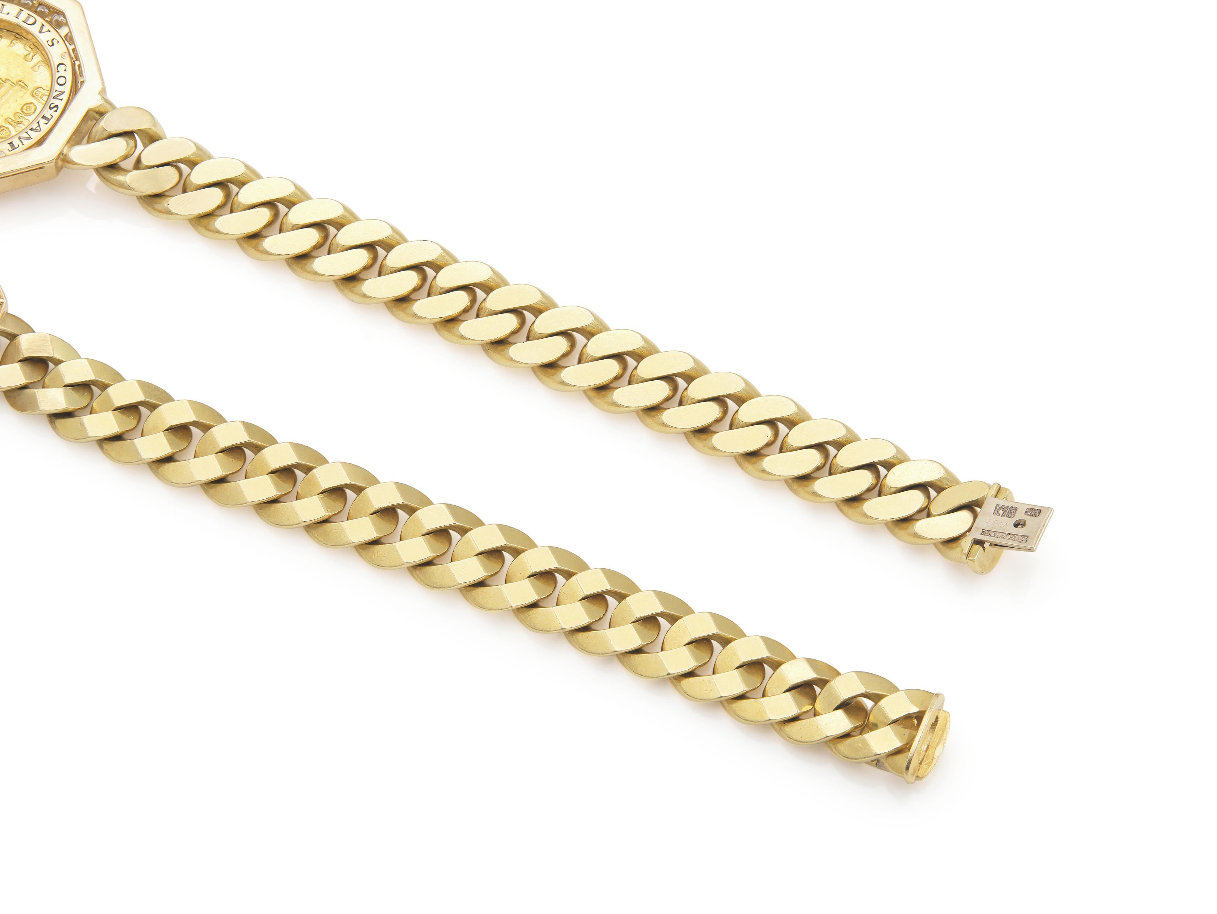 Vintage 1970s Bvlgari Monete 7 Münze Kette Halskette im Zustand „Gut“ im Angebot in New York, NY