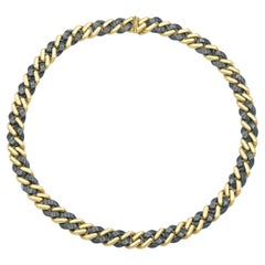 Vintage 1970 Bvlgari Collier en chaîne à maillons bicolores