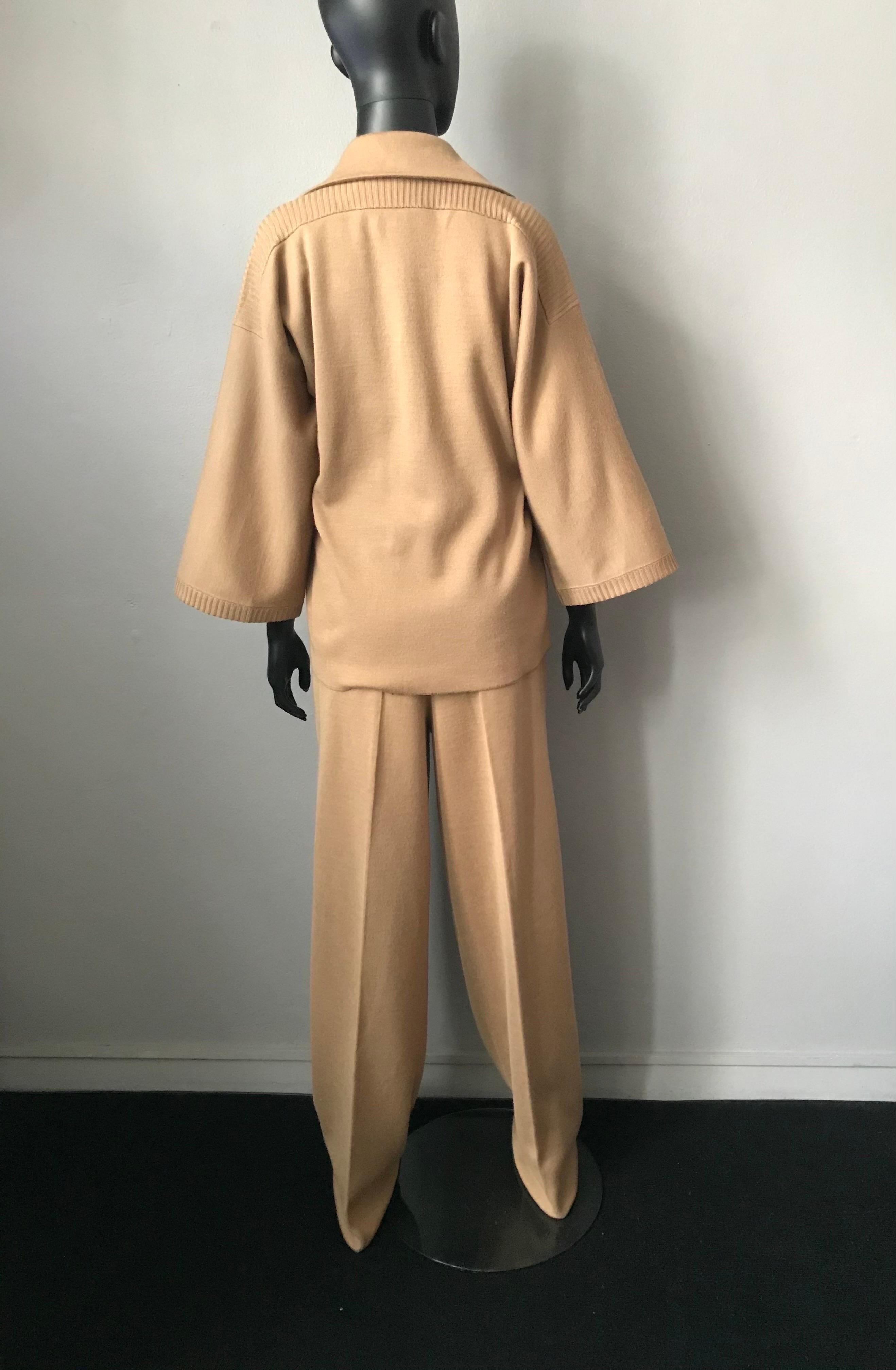 Vintage 1970’s Callaghan by Gianni Versace mohair/wool winter trouser suit For Sale 3
