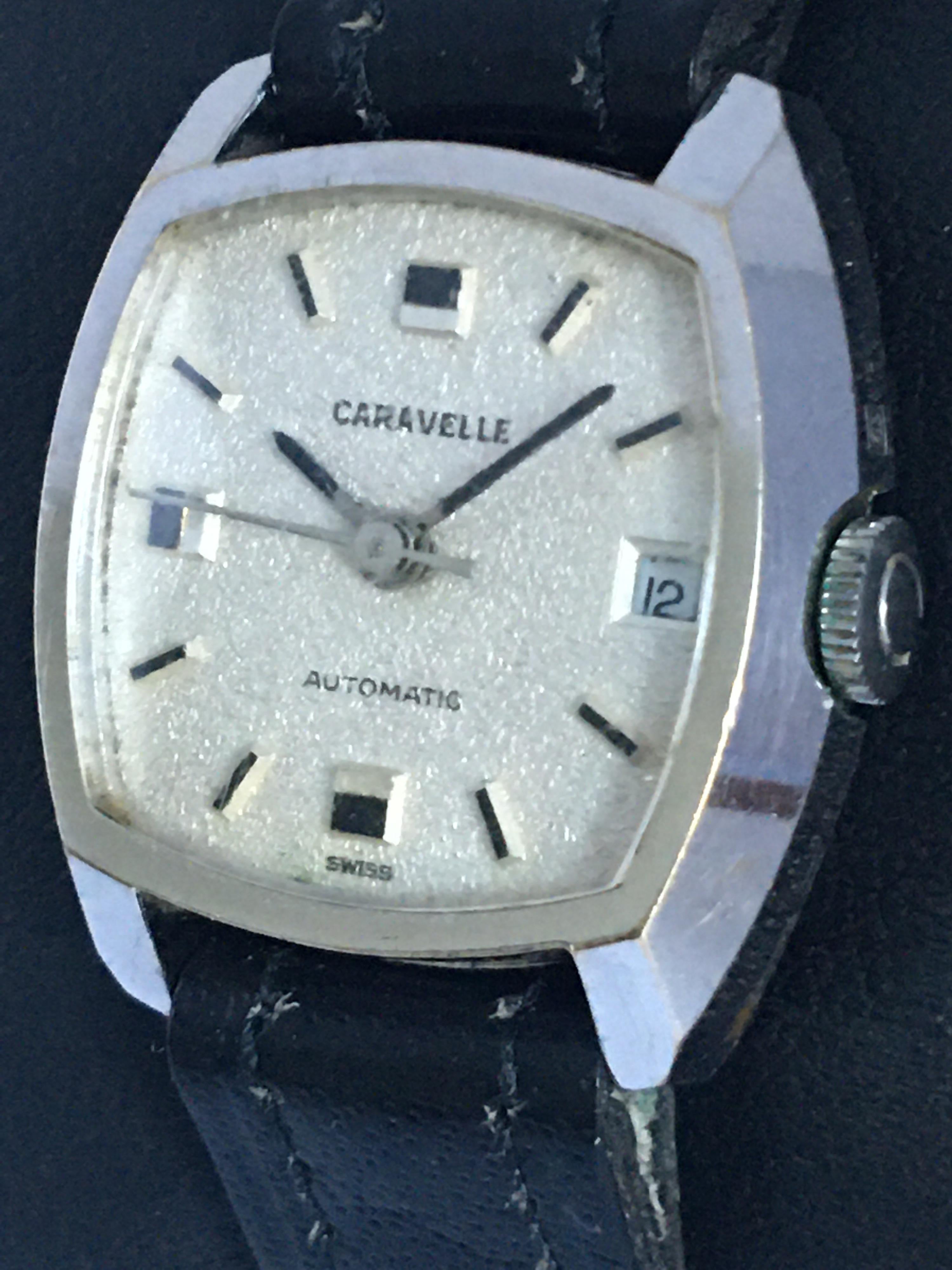 Vintage 1970s Caravelle Automatic Ladies Swiss Watch For Sale 6
