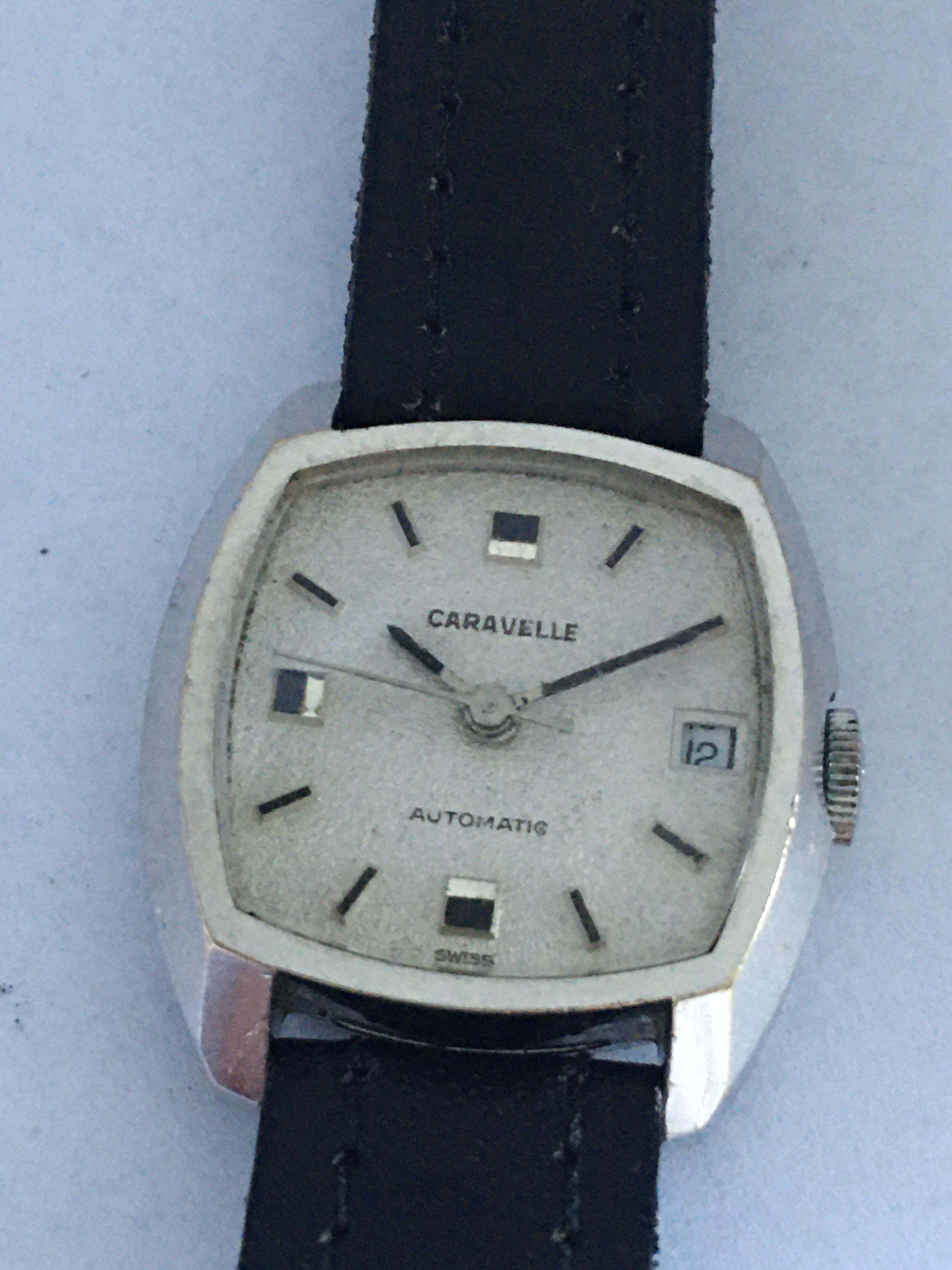 Vintage 1970s Caravelle Automatic Ladies Swiss Watch For Sale 1
