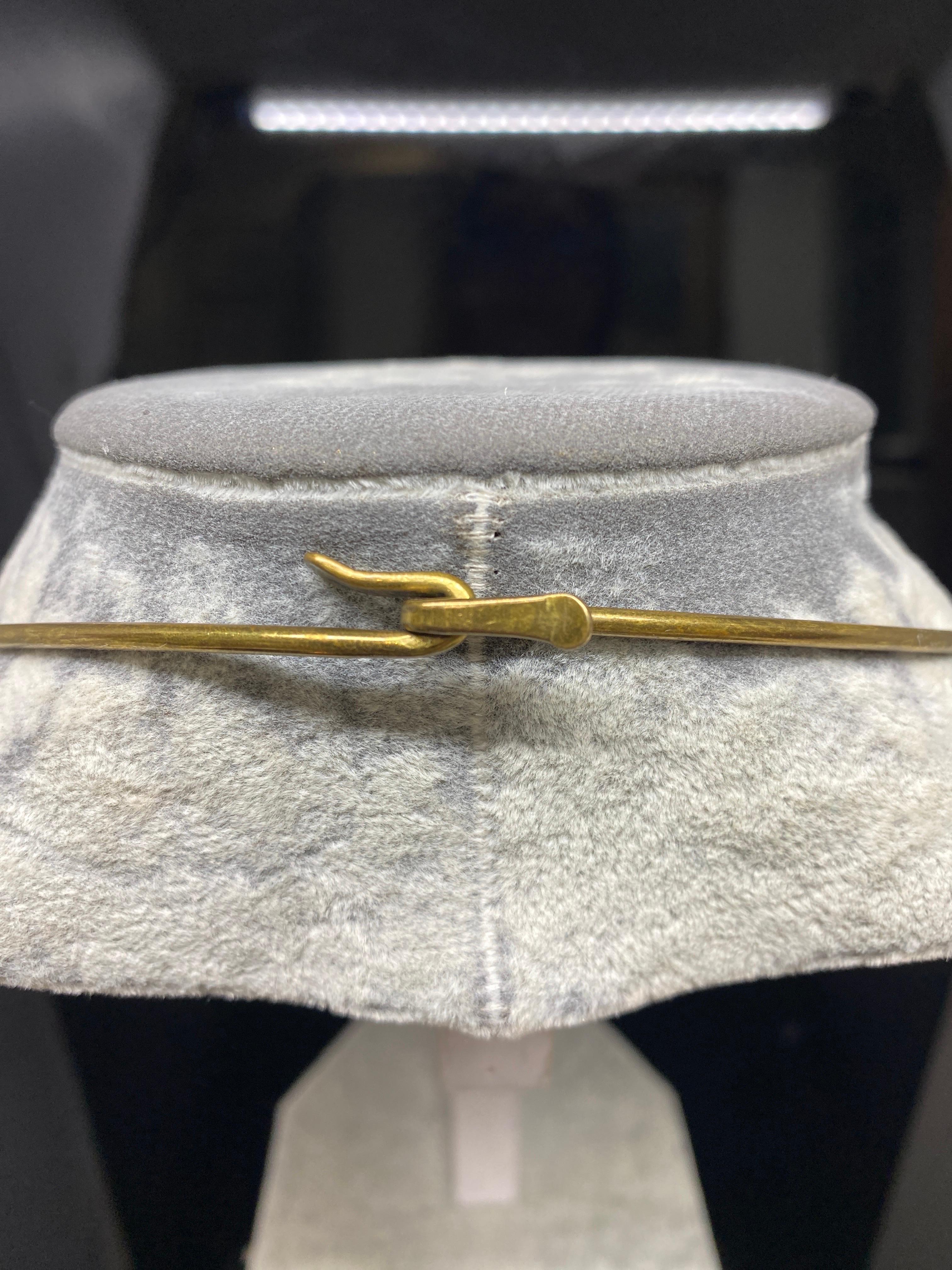 Vintage 1970's Carl Tasha Modernist Brutalist Brass Ram Head Necklace Pendant For Sale 4