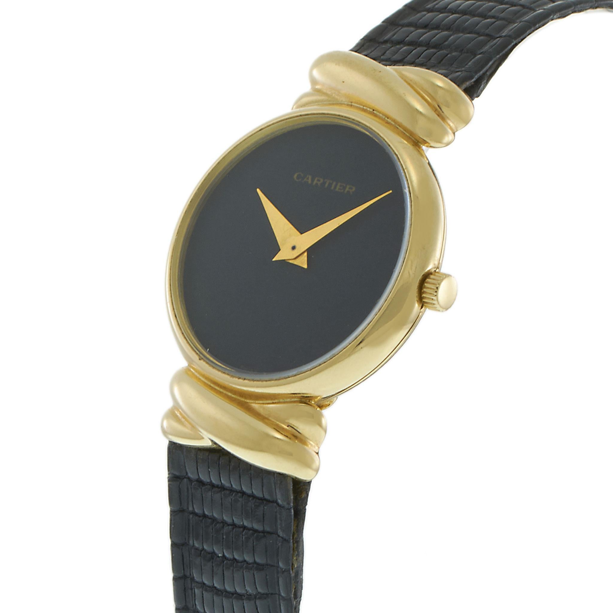 Orologio d'epoca Cartier 18KT del 1970 - Vento manuale Cal. 96 in vendita 1