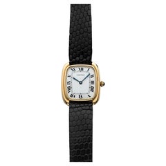Vintage 1970s Cartier Gondole 18K YG 1701 Auto White "Paris" Dial 27mm