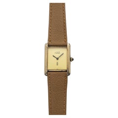 Vintage 1970s Cartier Tank Must Vermeil Lemon Dial Manual 23mm