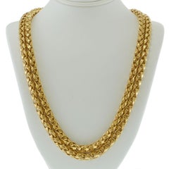 Vintage 1970s Cartier Twisted Gourmette Link 37" Inch Necklace