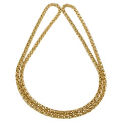 Vintage 1970s Cartier Twisted Gourmette Link 37" Inch Necklace
