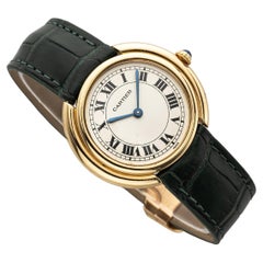 Vintage 1970s Cartier Vendôme 17003 18K Yellow Gold Manual Wind White Roman Dial