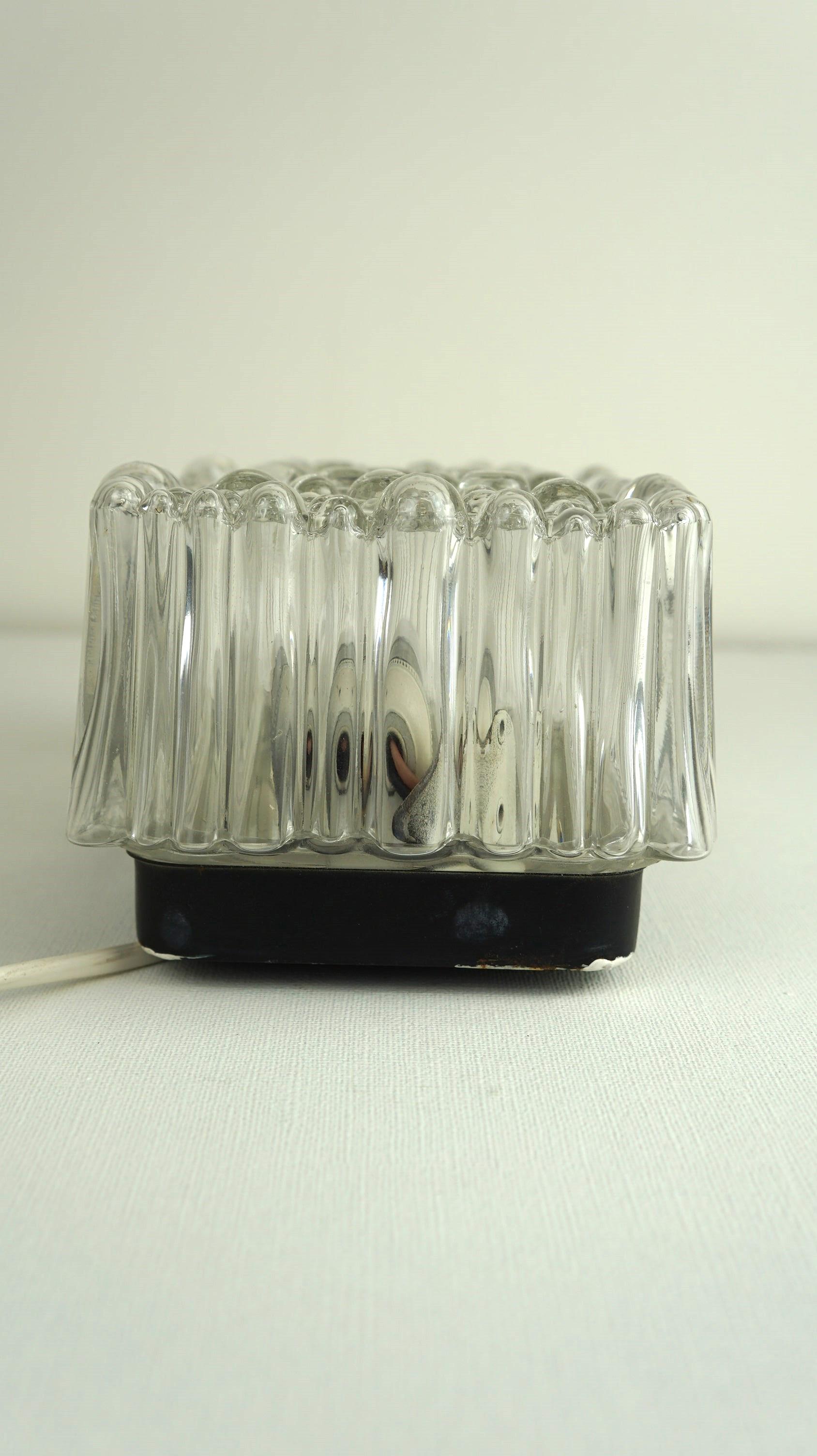 Vintage 1970er Deckenleuchte/Design-Wandlampe mit Blasenglas im Angebot 1