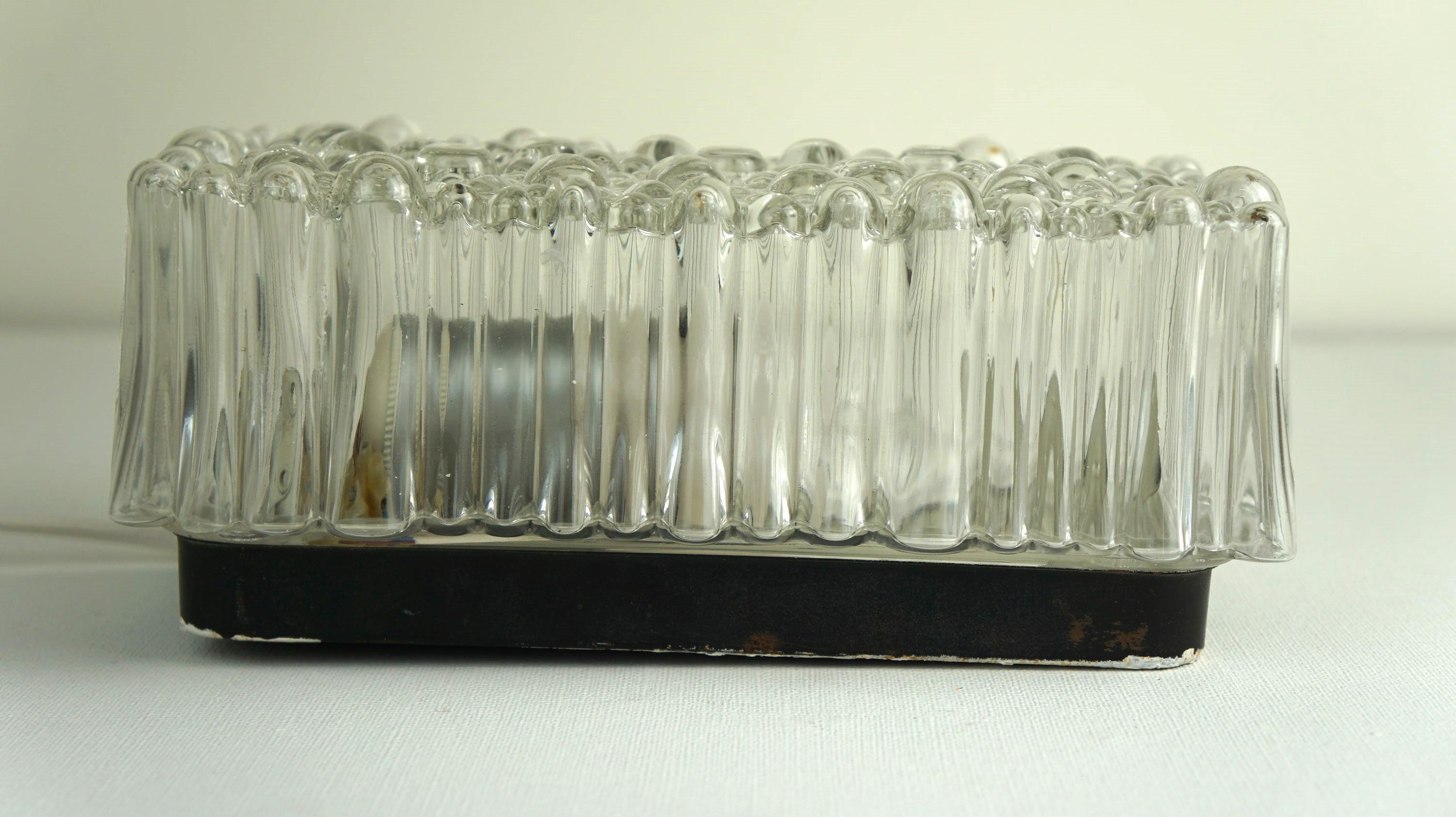 Vintage 1970er Deckenleuchte/Design-Wandlampe mit Blasenglas im Angebot 2