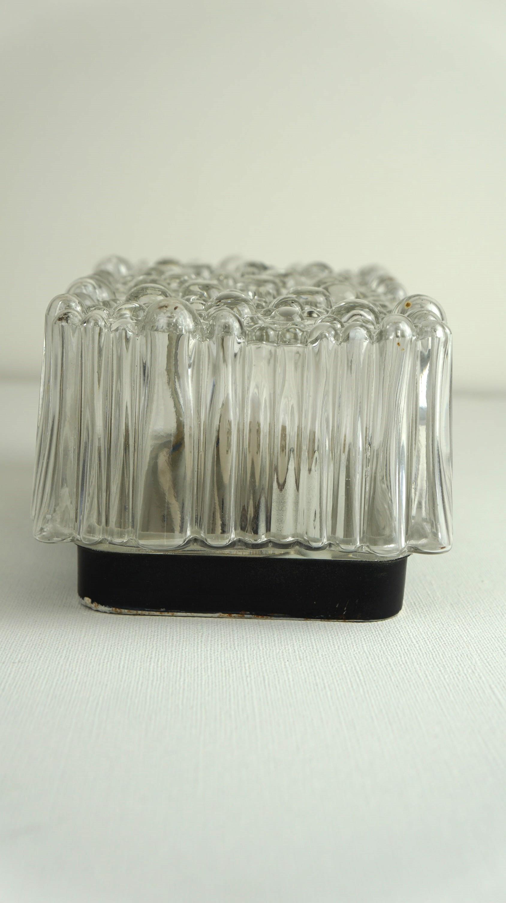 Vintage 1970er Deckenleuchte/Design-Wandlampe mit Blasenglas im Angebot 3