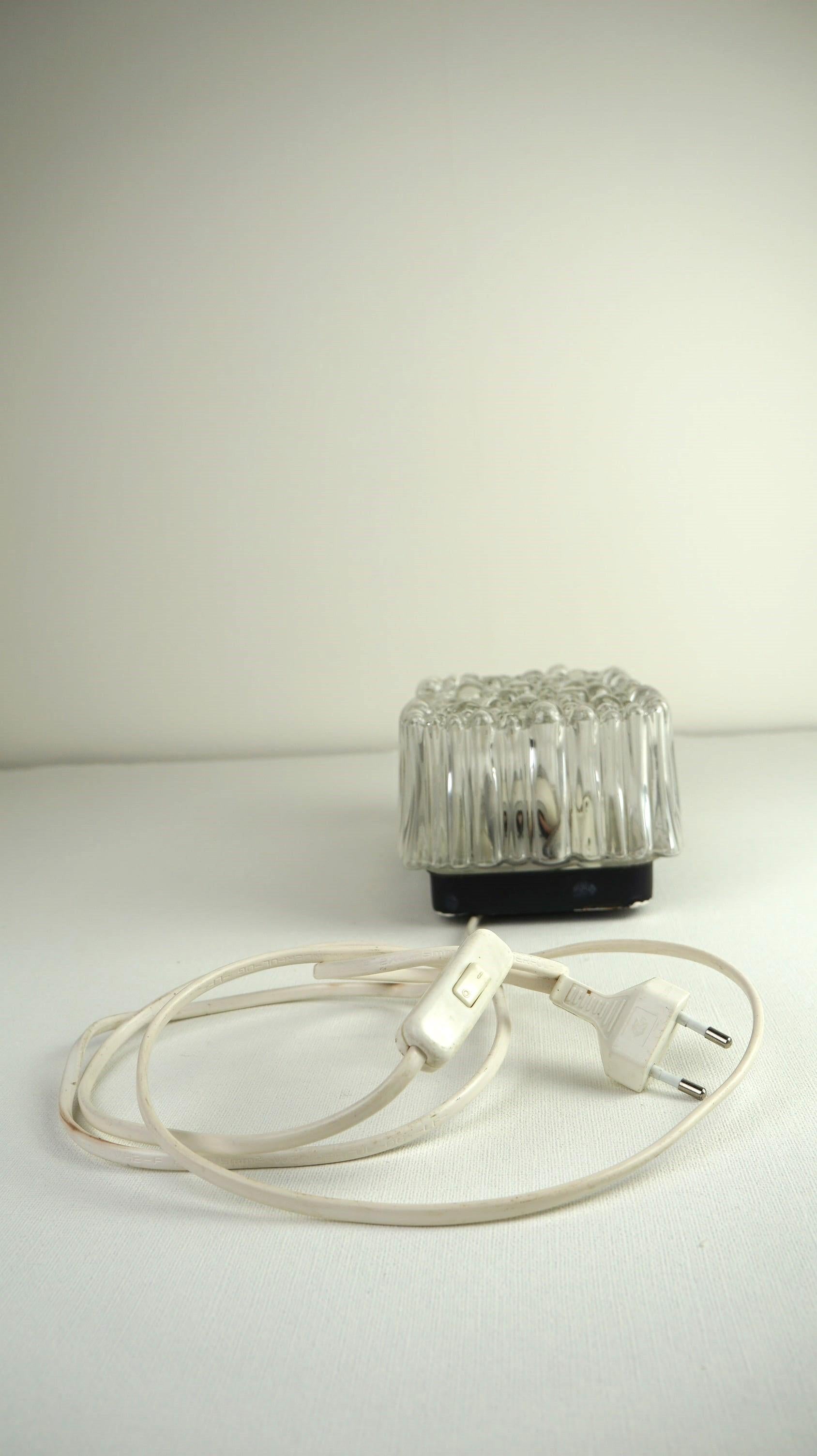 Vintage 1970er Deckenleuchte/Design-Wandlampe mit Blasenglas im Angebot 4