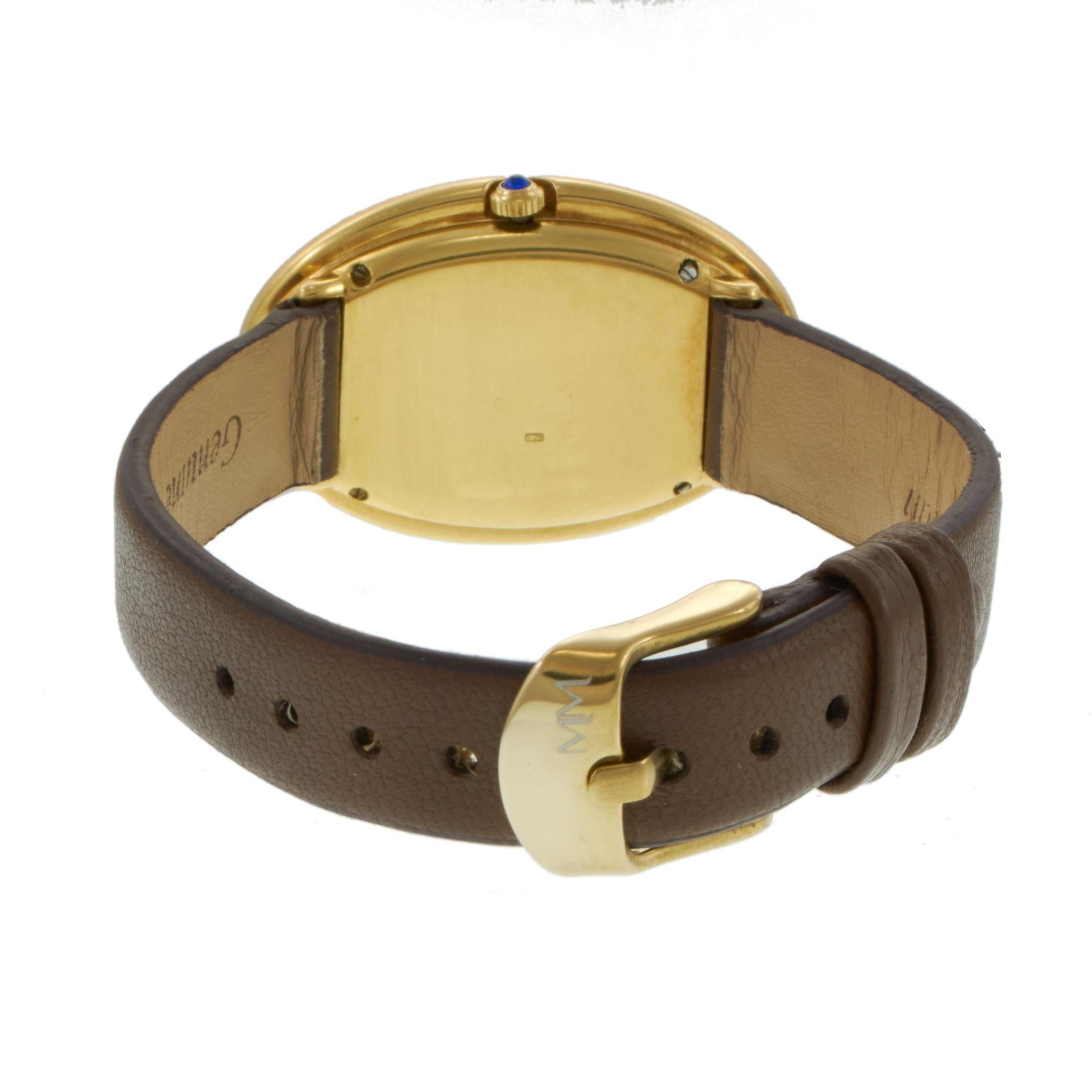 Vintage 1970's Chopard Ref. 5047-1 Gold Oval Dress Watch - Quarz im Angebot 2