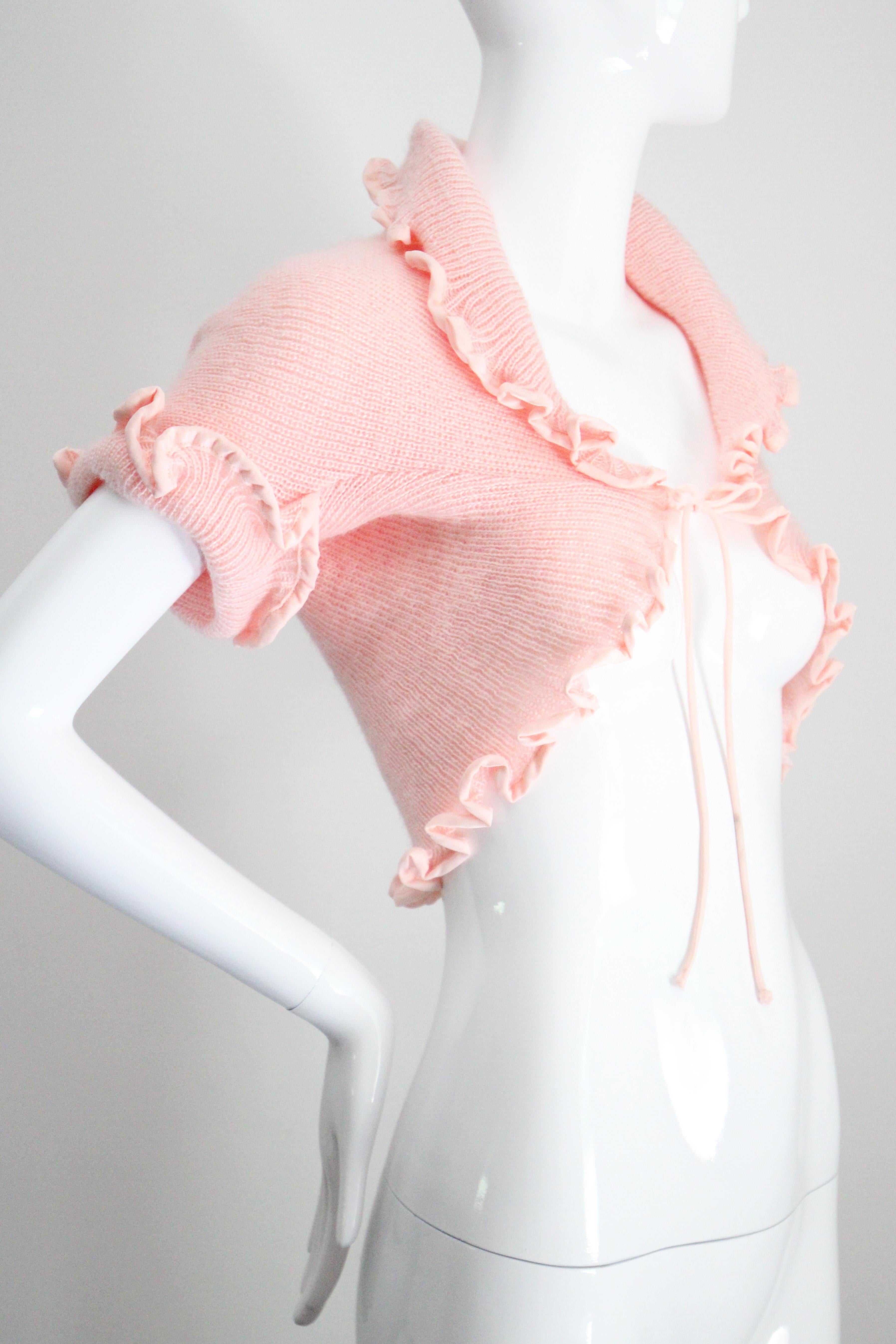 Donna Vintage anni '70 Christian Dior - Giacca da letto con coprispalle in maglia UK 8-10 US 4-6 in vendita