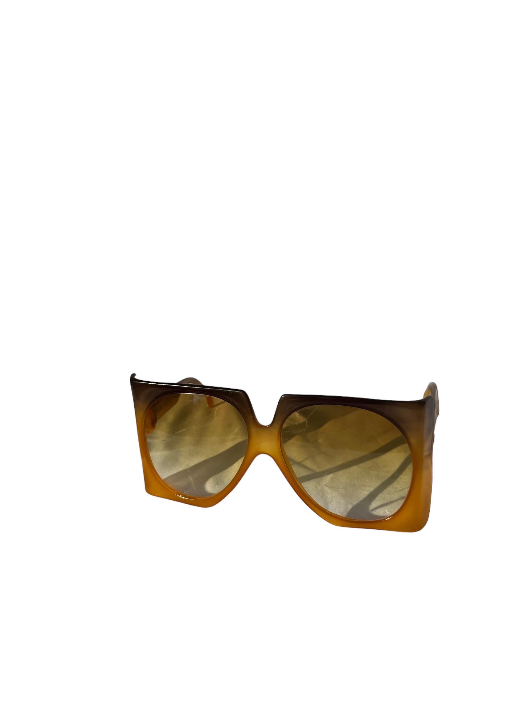 Vintage 1970s Christian Dior Oversize Square Sunglasses For Sale 2
