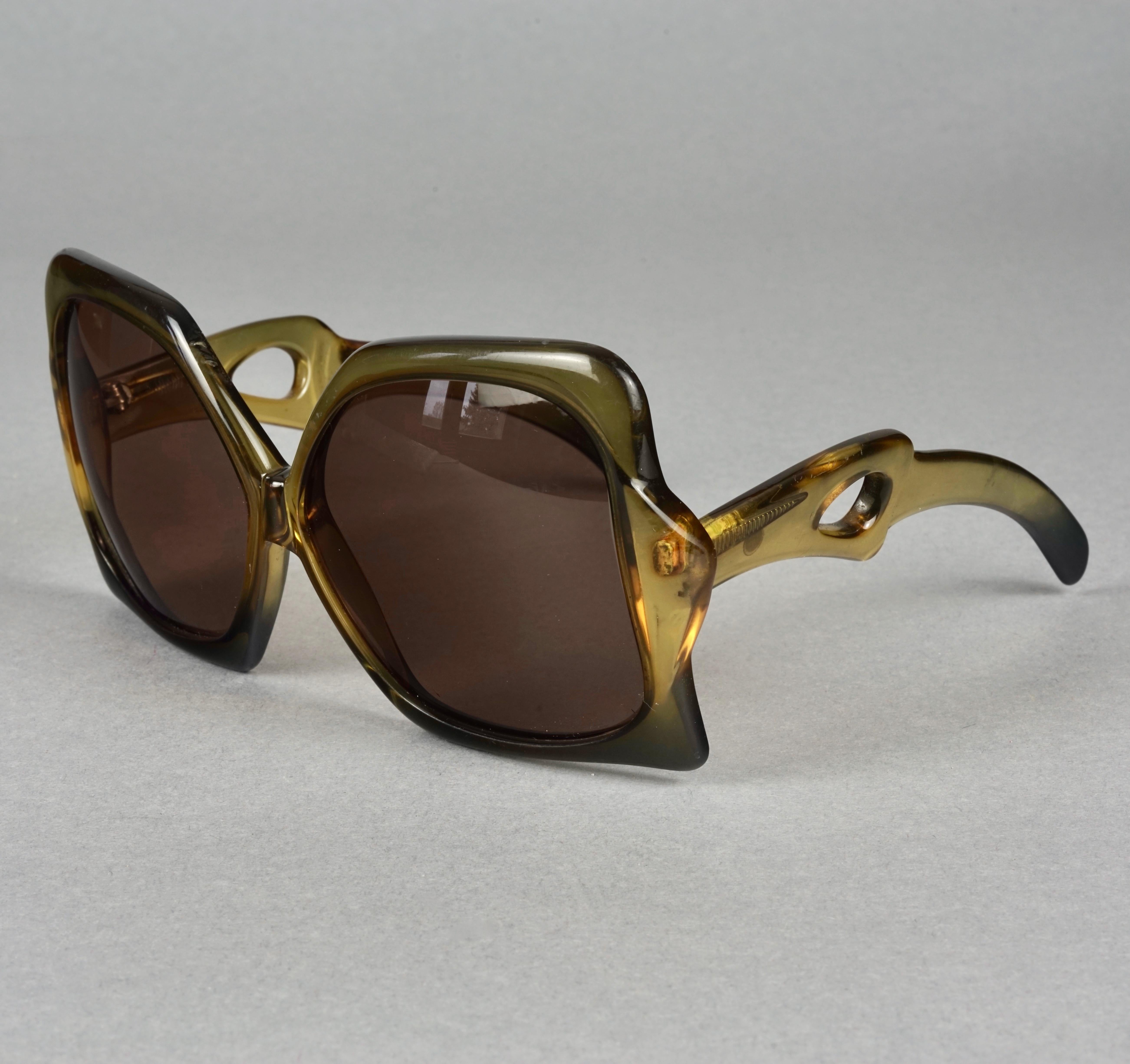 Women's Vintage 1970s CHRISTIAN DIOR Oversized Butterfly Space Age Sunglasses