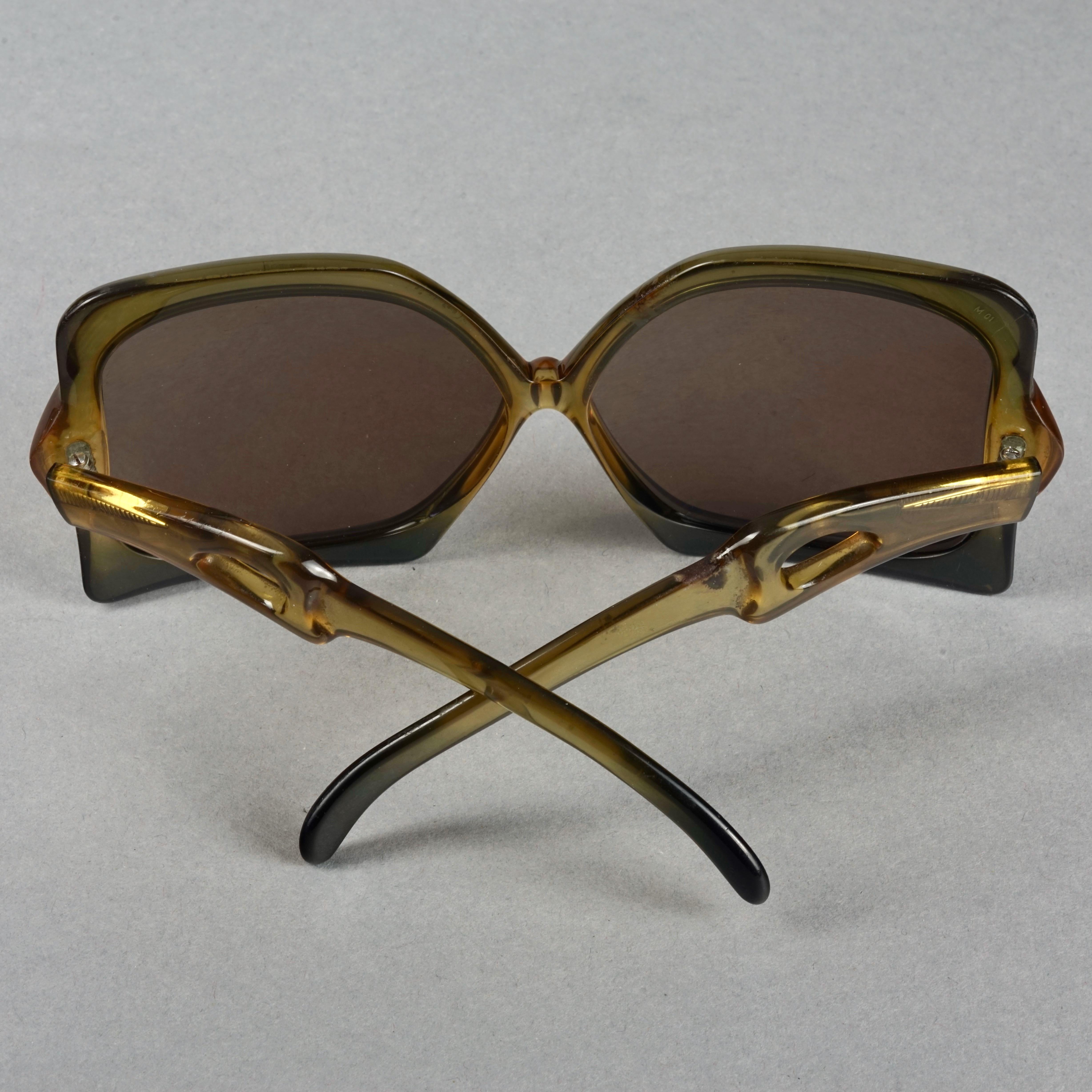 Vintage 1970s CHRISTIAN DIOR Oversized Butterfly Space Age Sunglasses 3