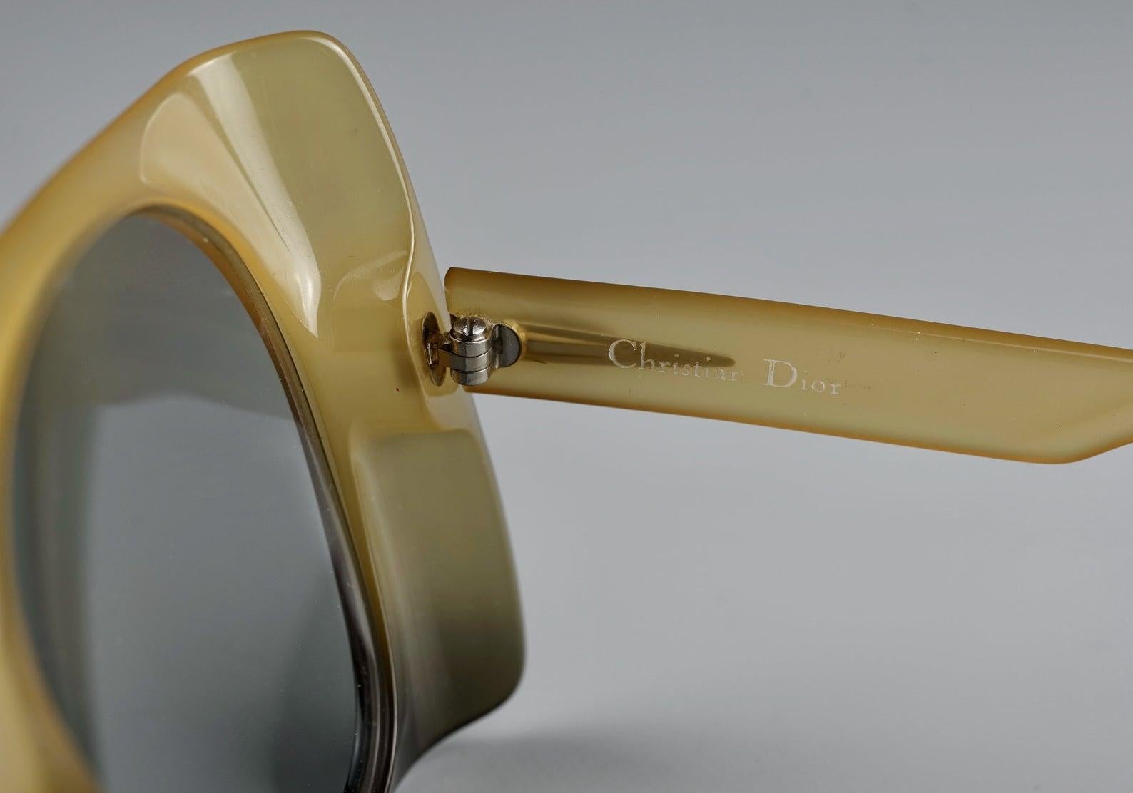 Vintage 1970s CHRISTIAN DIOR Oversized Square Space Age Sunglasses 2