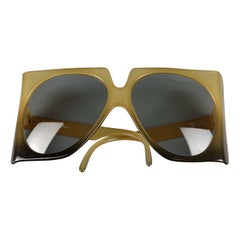 Vintage 1970s CHRISTIAN DIOR Oversized Square Space Age Sunglasses