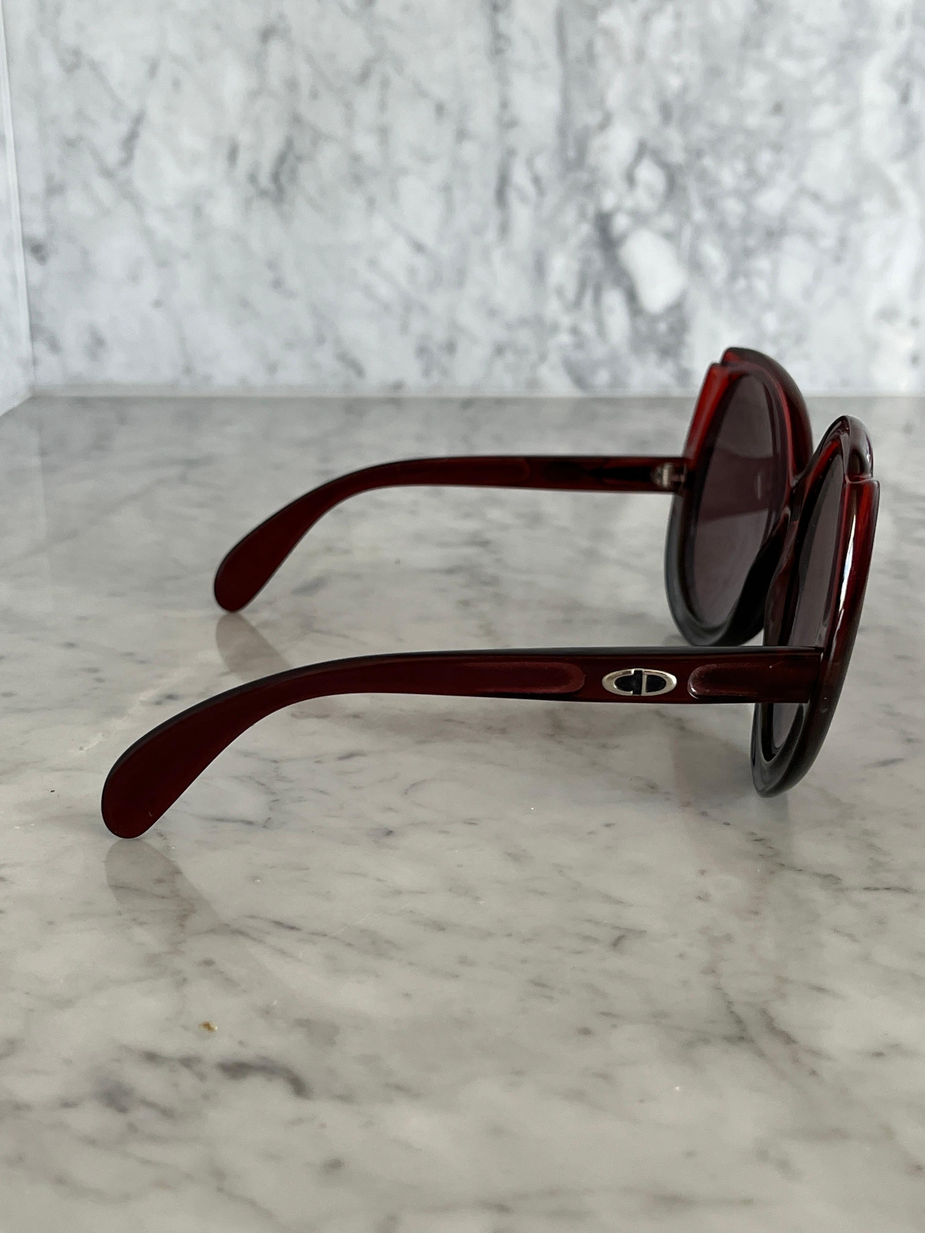 Vintage 1970’s Christian Dior two tone oversized sunglasses  For Sale 1