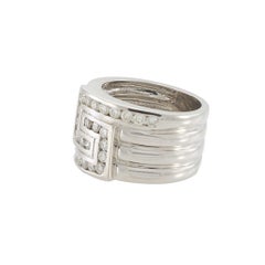 Vintage 1970's Circa Geometric Design Diamond Ring