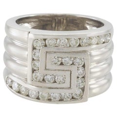 Vintage 1970's Circa Geometric Design Diamond Ring