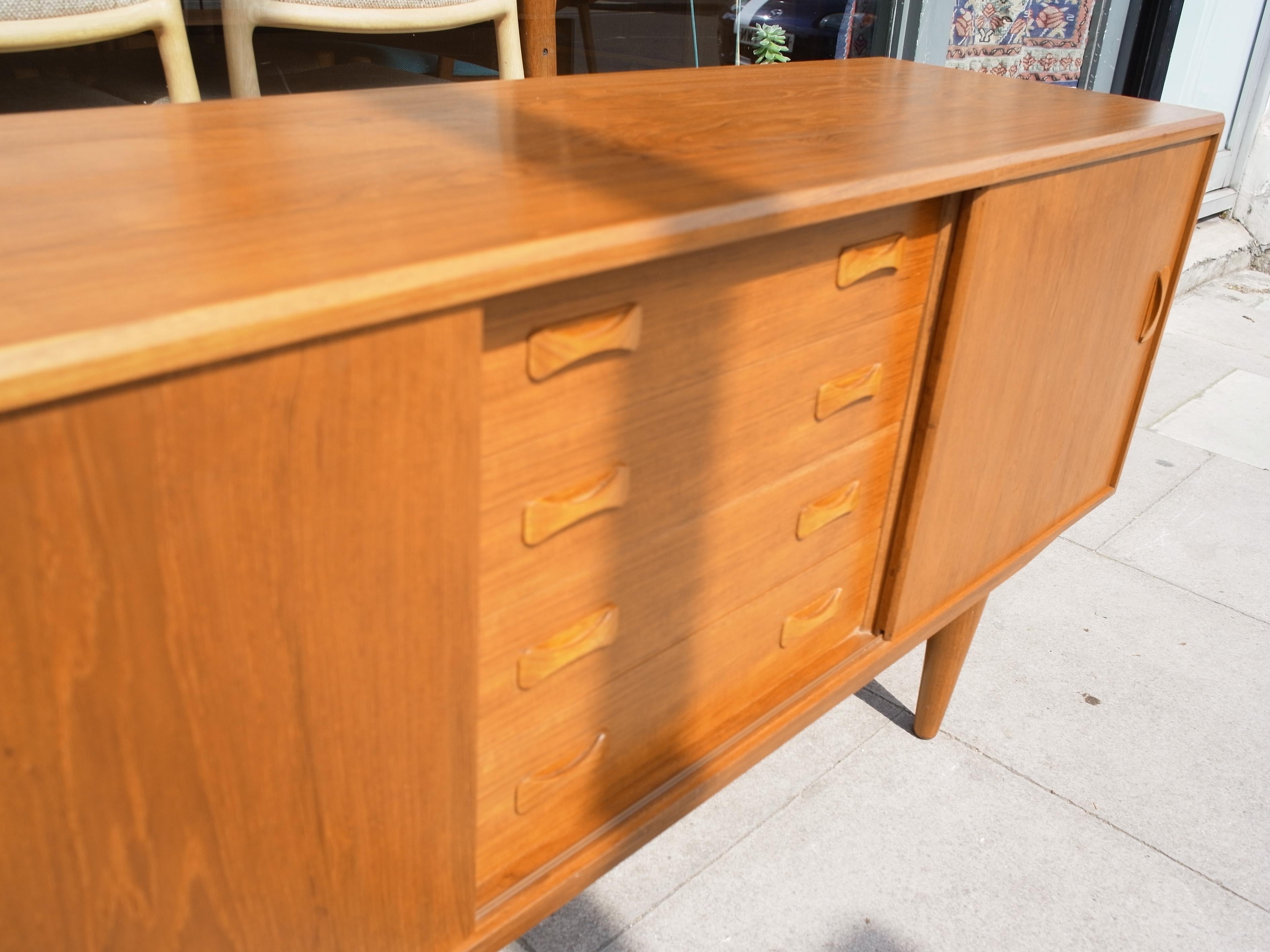 Vintage 1970s Clausen & Son Danish Teak Sideboard 6