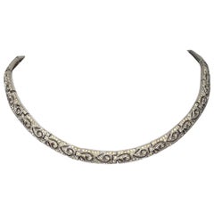 Vintage 1970s Clear Crystal Necklace