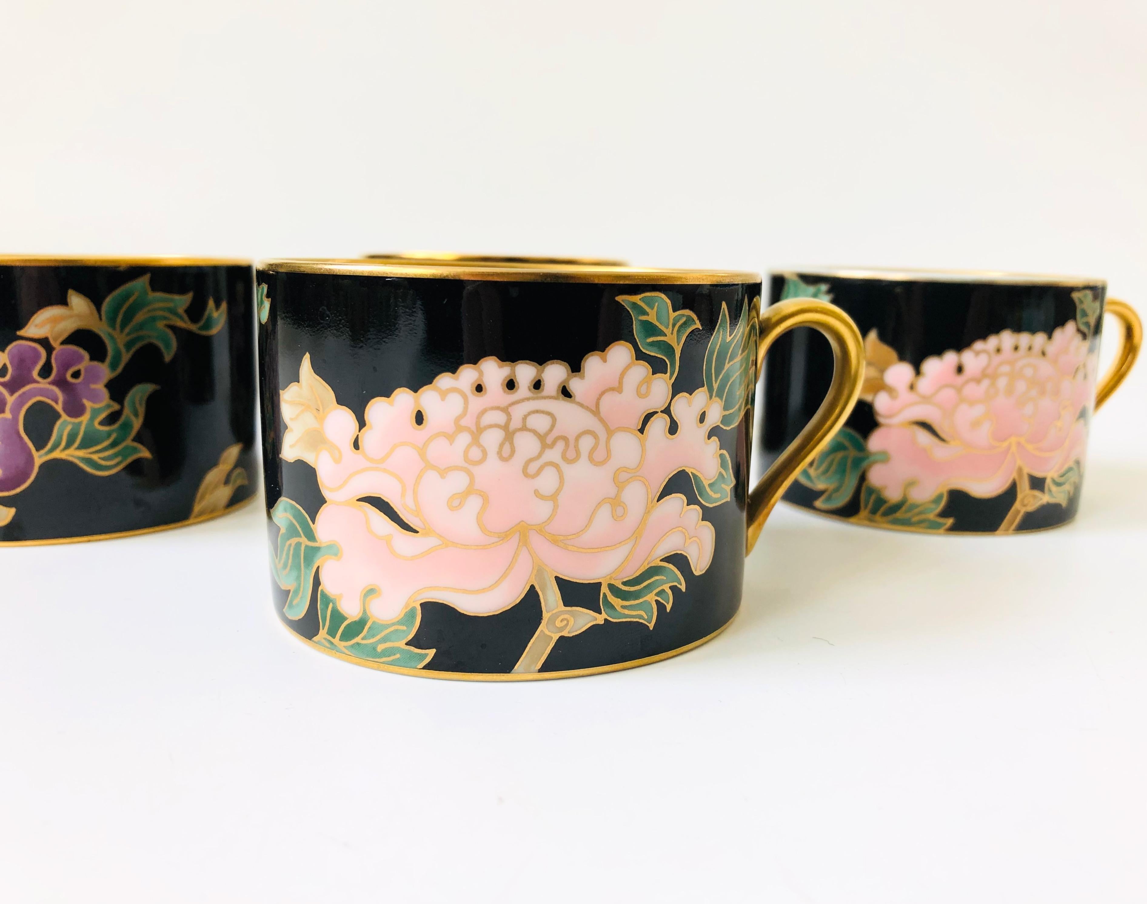 fitz and floyd cloisonne peony