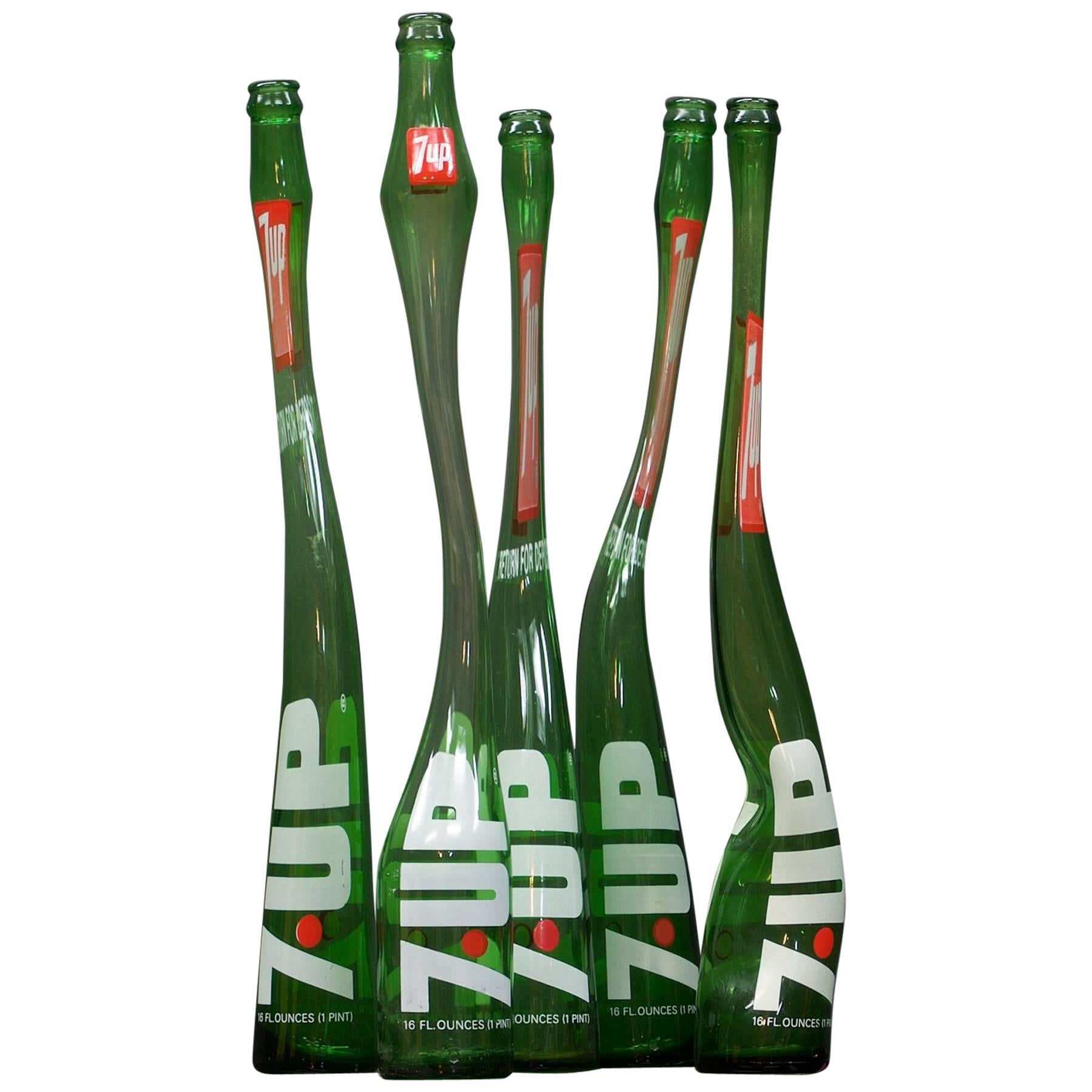 1970s Collection Boardwalk Souvenir 7up Bottles Carnival Game Mid-Century Craft For Sale