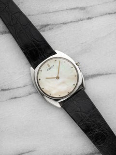 Vintage 1970s Corum Dress Watch 57169 18K WG Mother of Pearl Manual 34 mm
