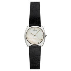 Vintage 1970s Corum Dress Watch 57169 18K WG Mother of Pearl Manual 34 mm