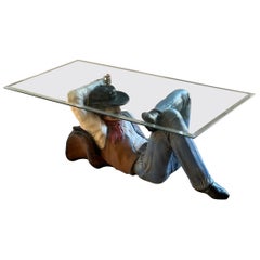 Vintage 1970's Cowboy Couchtisch