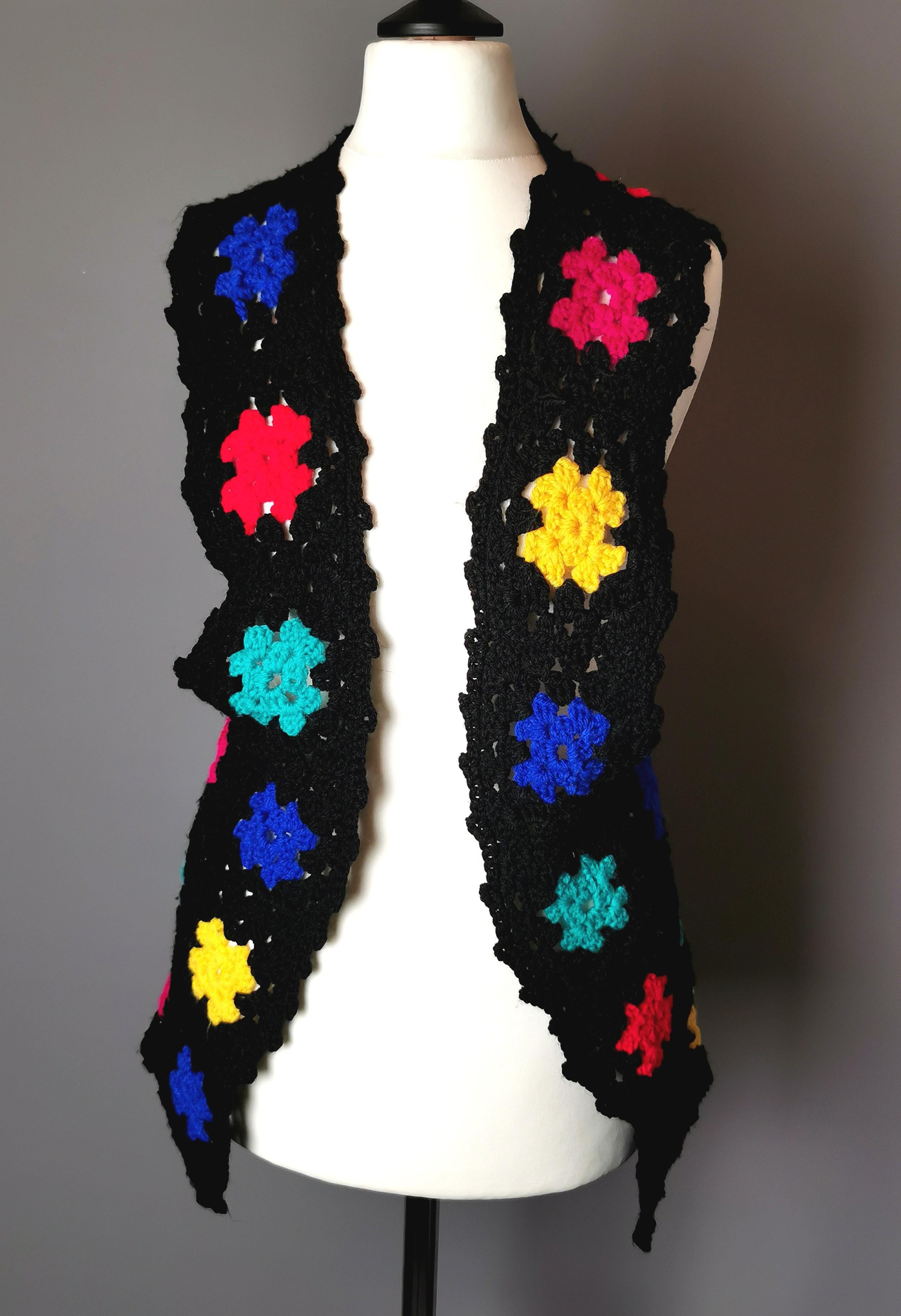 vintage crochet waistcoat