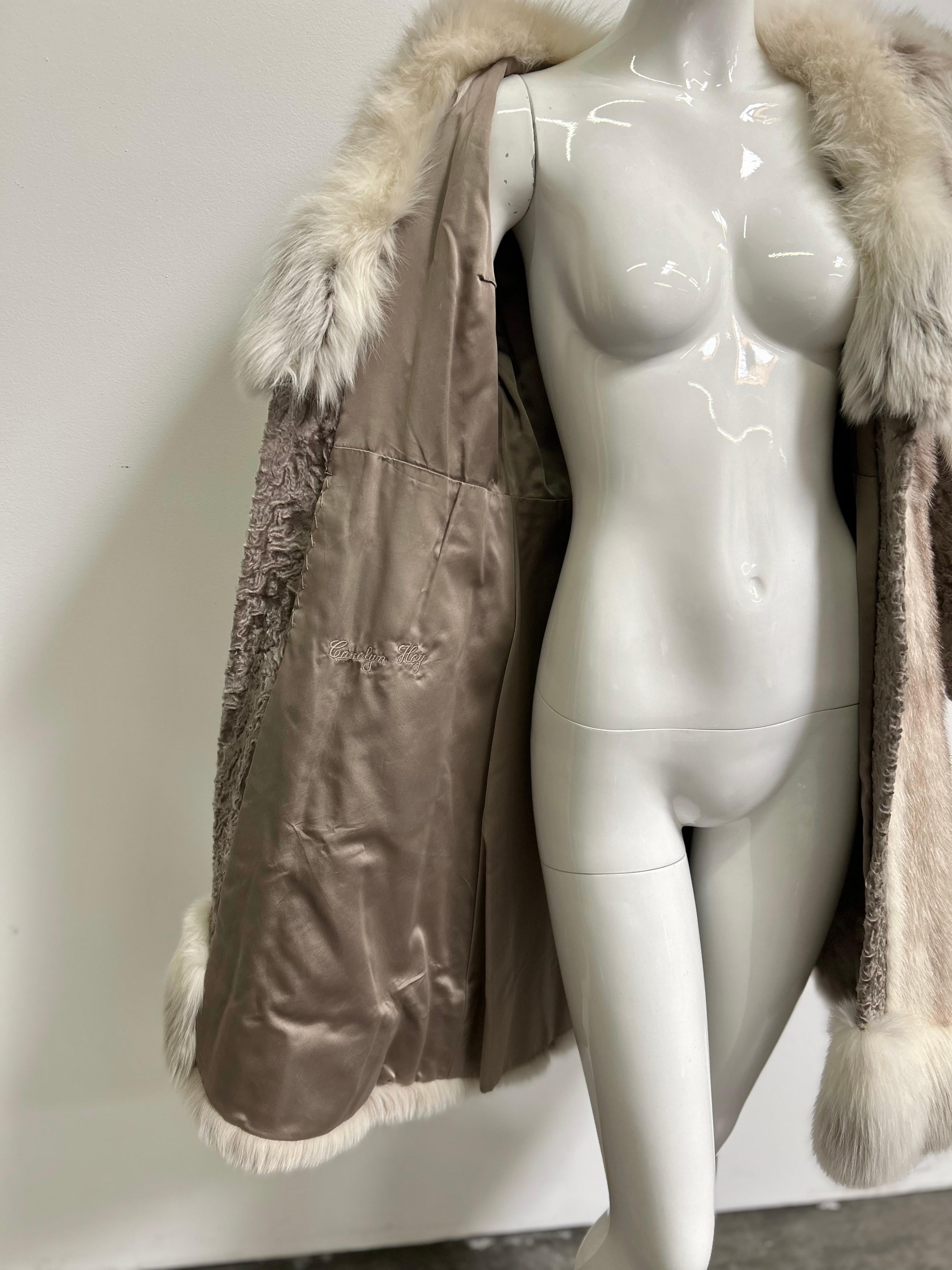 Vintage 1970s Cross Mink, Broadtail Lamb + Fox Fur Coat 8