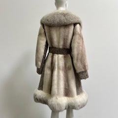 Vintage 1970s Cross Mink, Broadtail Lamb + Fox Fur Coat