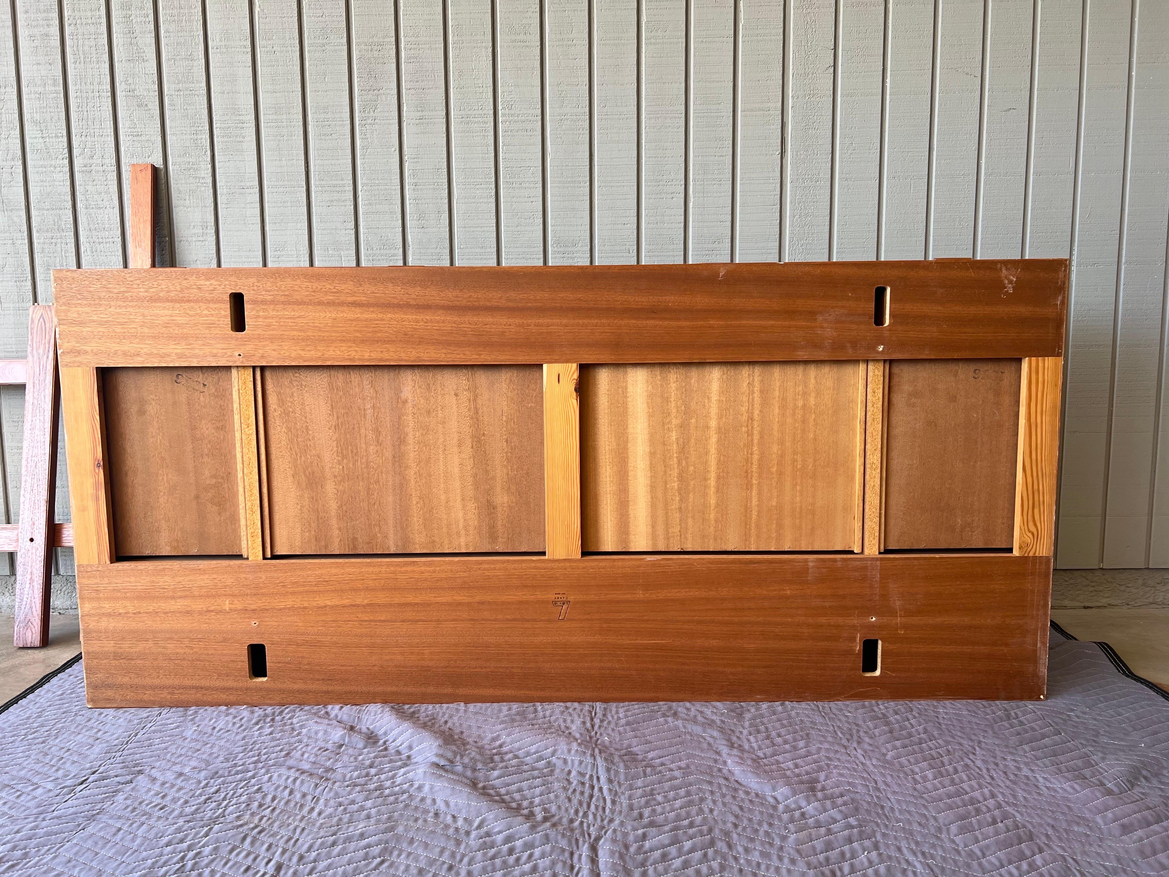 Vintage 1970s Danish Mid Century Modern Teak Wood Lovig Desk For Sale 4