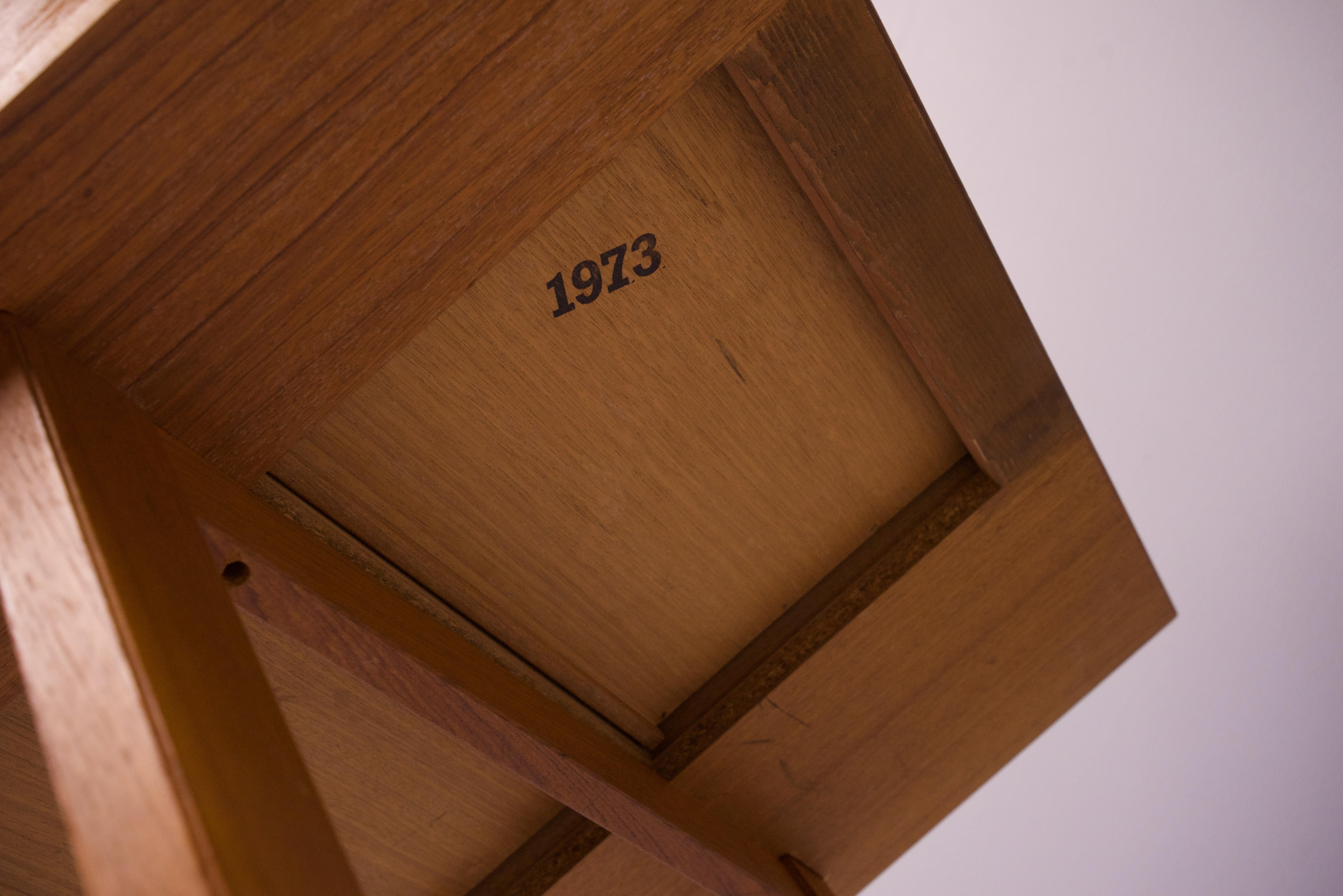Bureau en teck vintage des années 1970 de Peter Lovig Nielsen (Danish Modern Flip-Top Partners) en vente 8