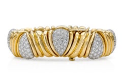Vintage 1970s David Webb Gold and Diamond Bracelet
