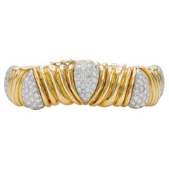 Vintage 1970s David Webb Gold and Diamond Bracelet