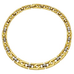 David Webb Collier vintage en or avec diamants, années 1970