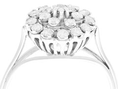 Vintage 1970s Diamond and White Gold Cocktail Ring