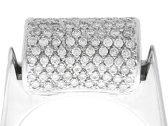Vintage 1970s Diamond and White Gold Cocktail Ring
