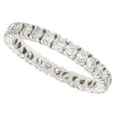 Vintage 1970s Diamond and White Gold Full Eternity Ring