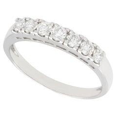 Vintage 1970s Diamond and White Gold Half Eternity Ring Vintage 1970s Diamond and White Gold Half Eternity Ring