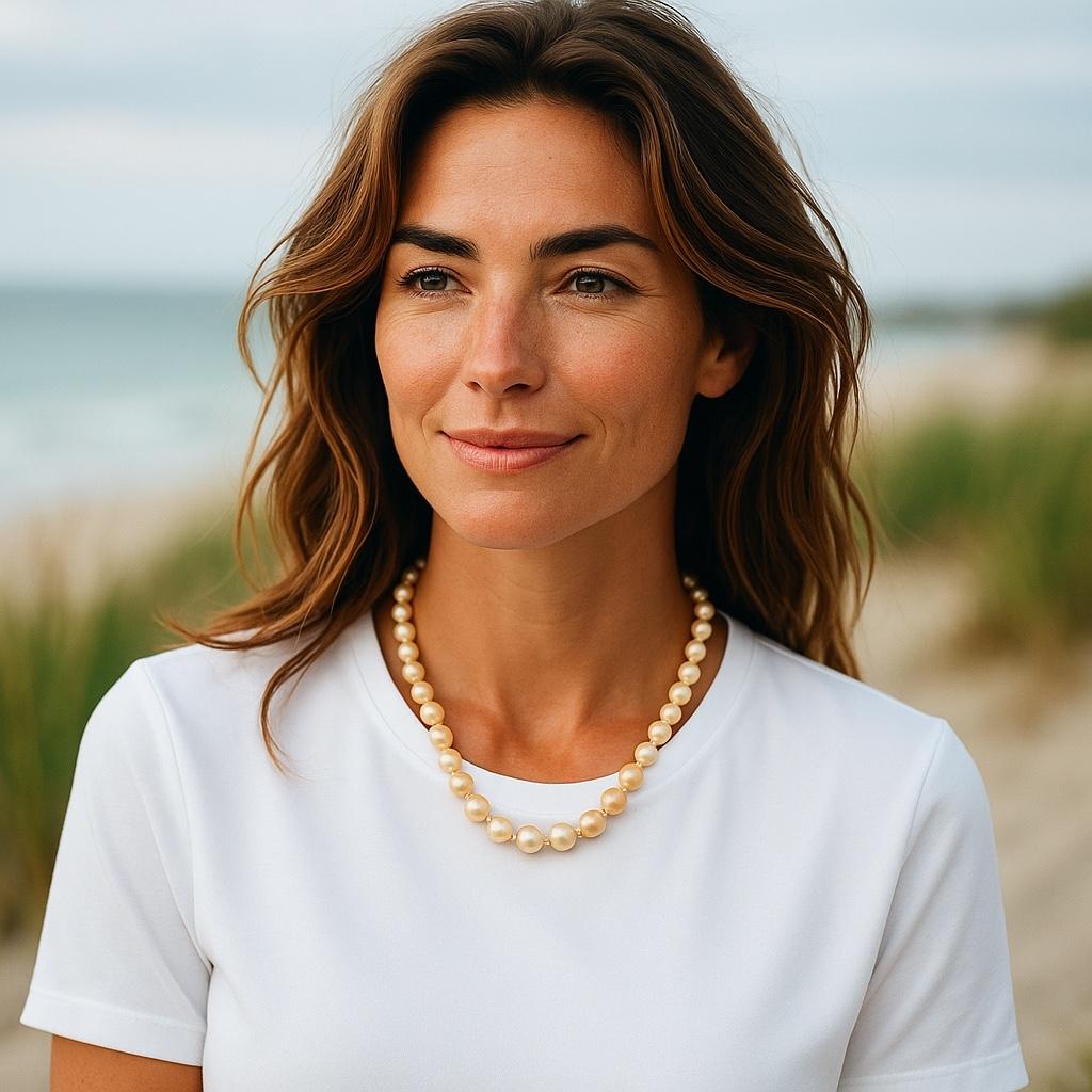 Vintage 1970s Double Strand Cultured Pearl 30 inch Long 14k Gold Clasp Necklace In Good Condition For Sale In New York, NY