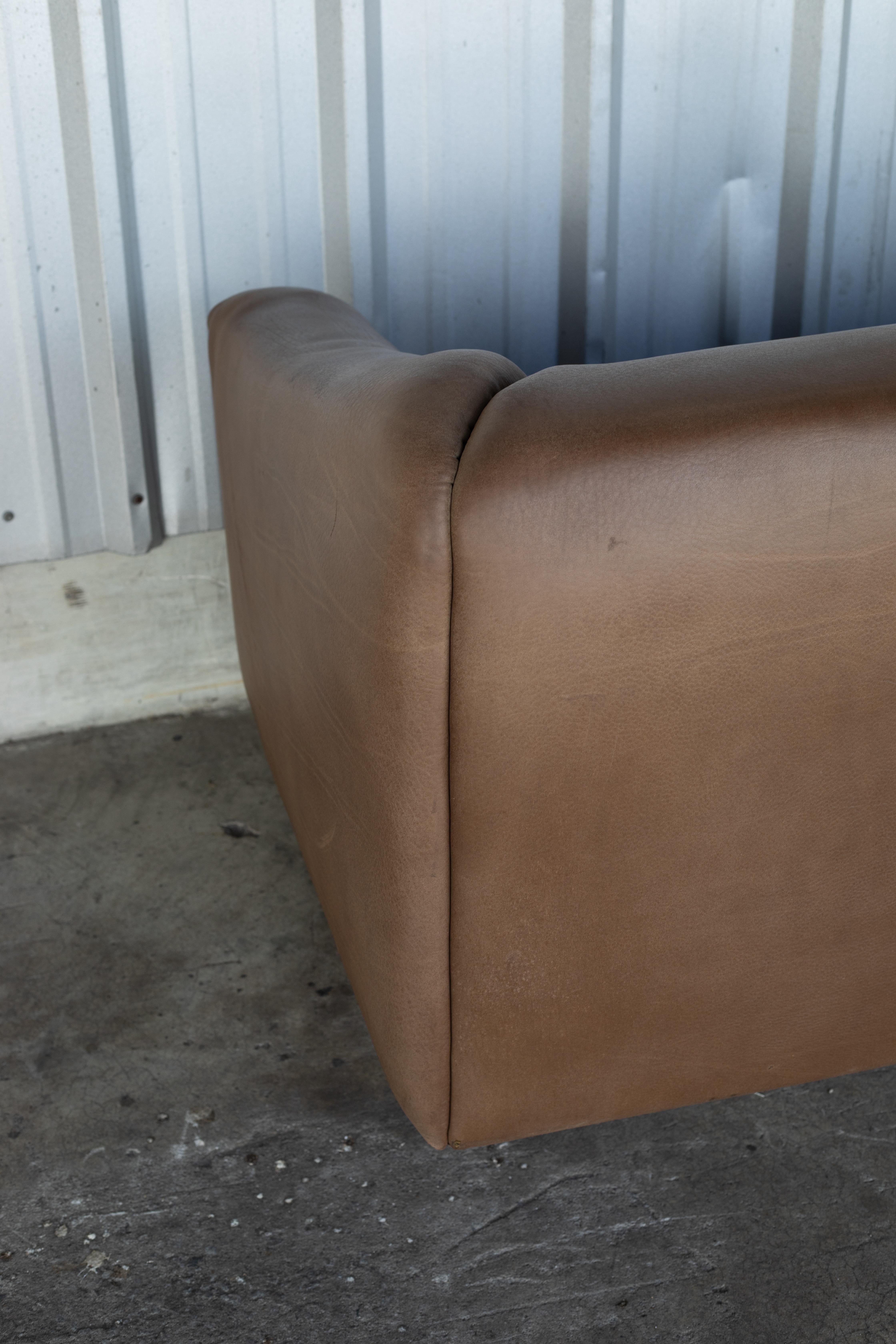 Sofá vintage de piel DS-47 De Sede de los años 70 en venta 1