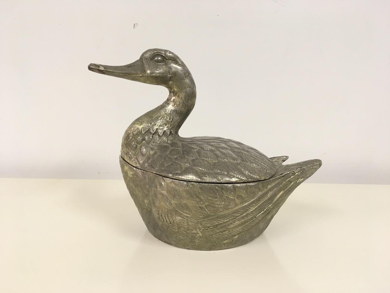 Vintage 1970s Duck Ice Bucket by Mauro Manetti In Fair Condition For Sale In London, London