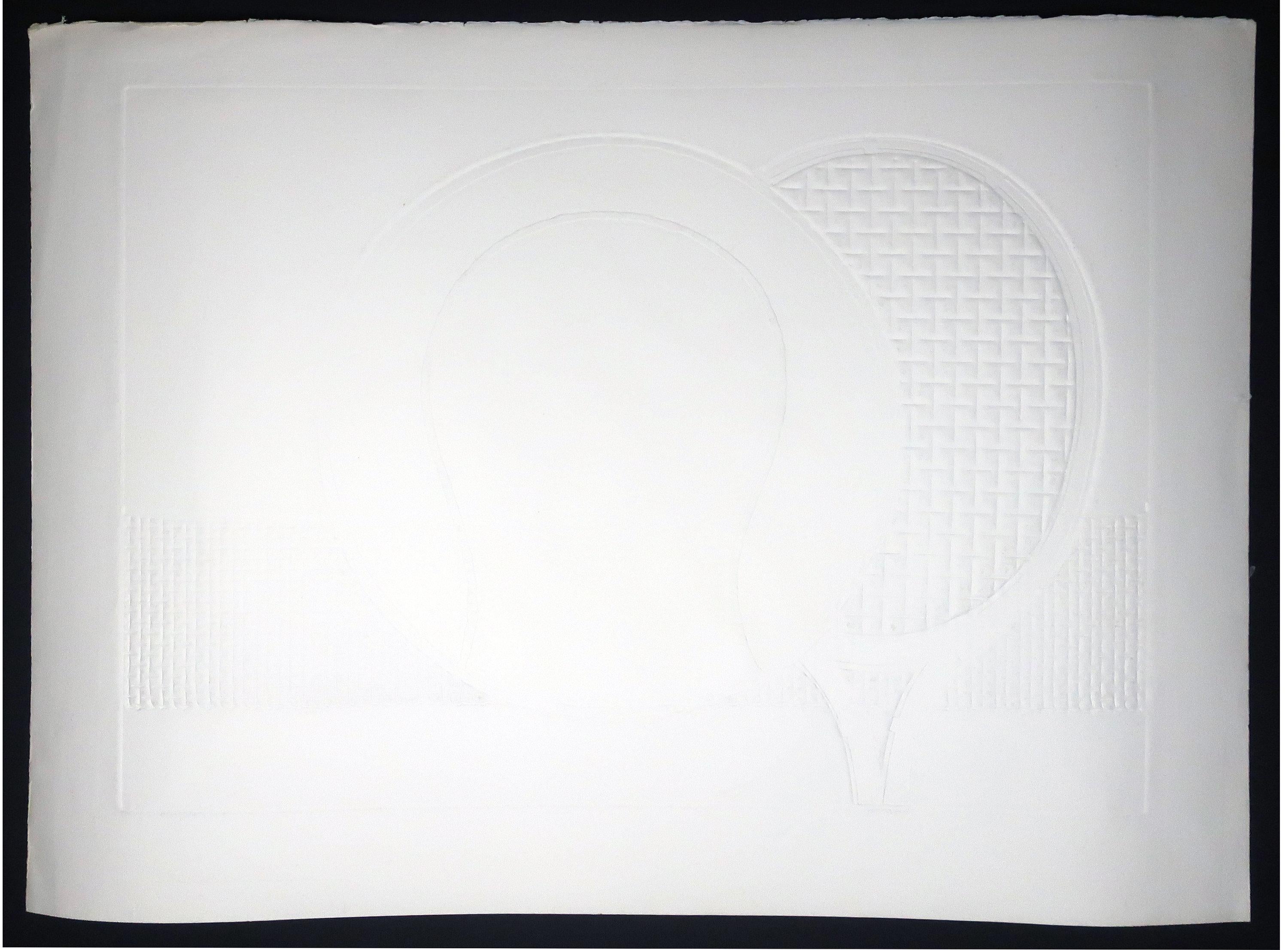 Vintage 1970s Embossed Tennis Serigraph In Good Condition For Sale In Brooklyn, NY